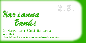 marianna banki business card