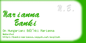 marianna banki business card